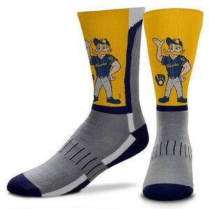 Milwaukee Brewers Cool V-Curve Mascot Snoop Socks